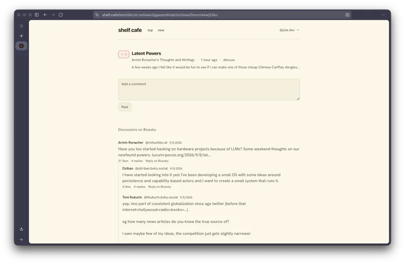 shelf.cafe screenshot 2