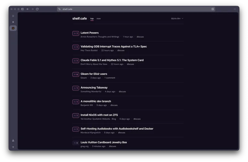 shelf.cafe screenshot 1